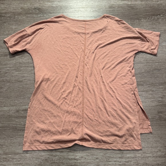 Nike Top Shirt Womens Small Pink Short Sleeve Tee Back Seam Stretch Lounge - Picture 6 of 9